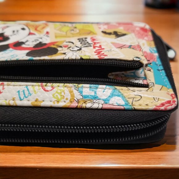 Mickey Mouse & Friends Wallet Colorful Disney Parks Classic Faux Leather Wallet - Picture 15 of 16